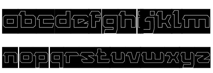 ROCK STEADY-Hollow-Inverse Font LOWERCASE