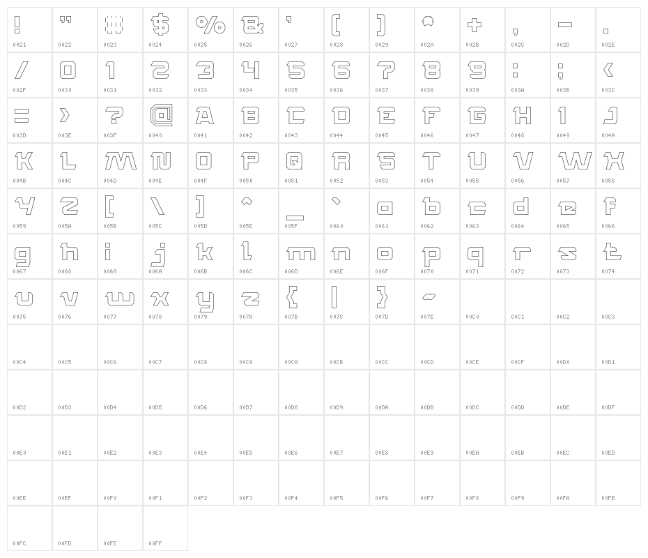 ROCK STEADY-Hollow Character Map