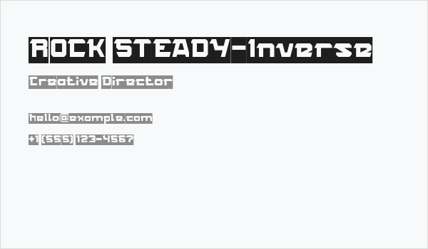ROCK STEADY-Inverse Business Card
