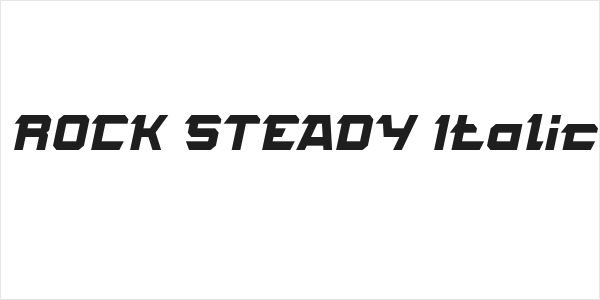 ROCK STEADY Italic Logo