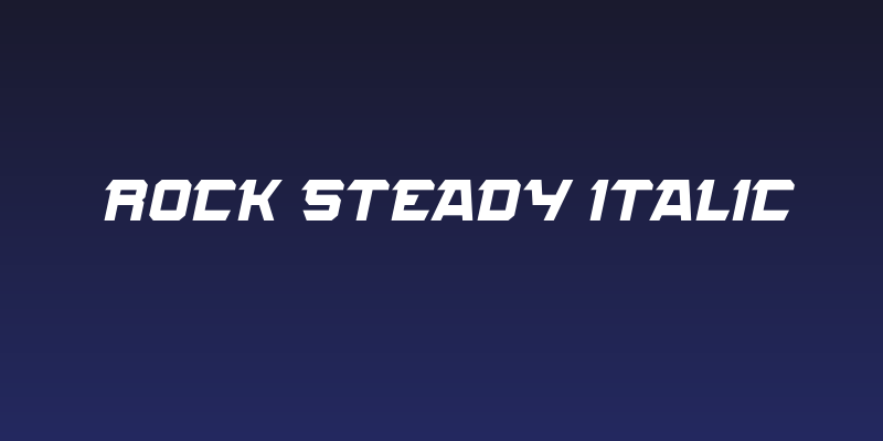 ROCK STEADY Italic Social Header