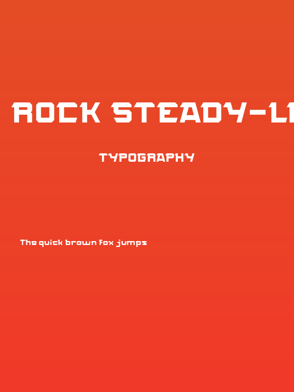 ROCK STEADY-Light Poster