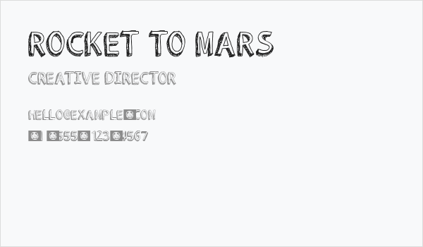ROCKET TO MARS Business Card
