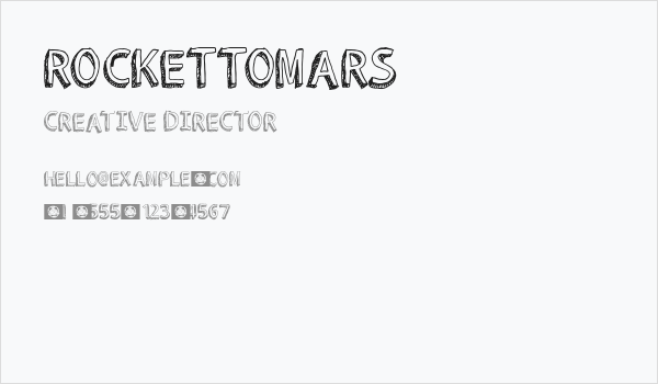 ROCKETTOMARS Business Card