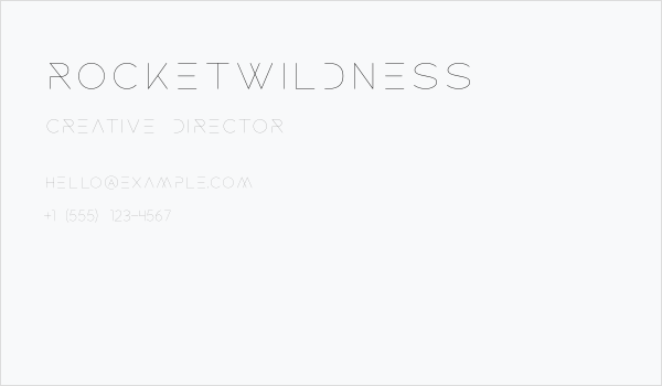 ROCKETWILDNESS Business Card