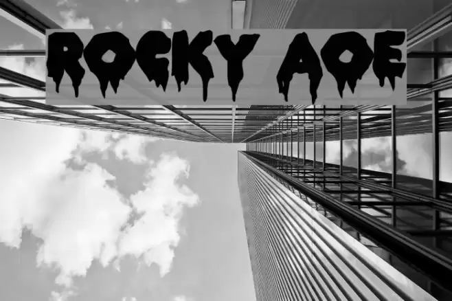 ROCKY AOE Шрифта examples