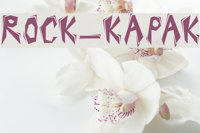 ROCK_KAPAK Font examples