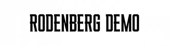 RODENBERG DEMO  font caratteri gratis