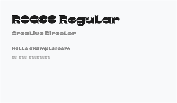 ROGES Regular Business Card