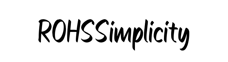ROHS Simplicity  フリーフォントのダウンロード