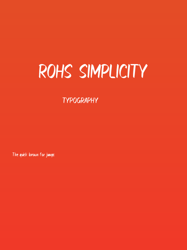 ROHS Simplicity Poster