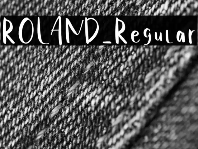 ROLAND-Regular Font examples