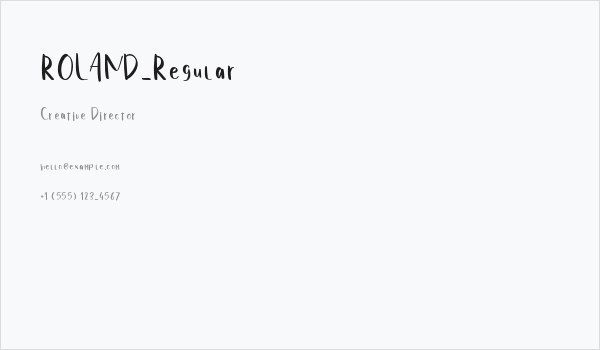 ROLAND-Regular Business Card