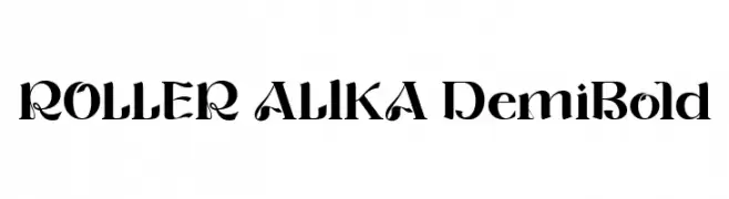 ROLLER ALIKA DemiBold  baixar fontes gratis