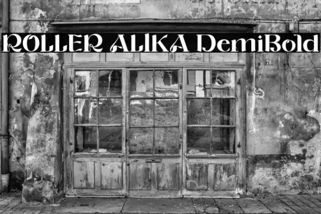 ROLLER ALIKA DemiBold Font examples