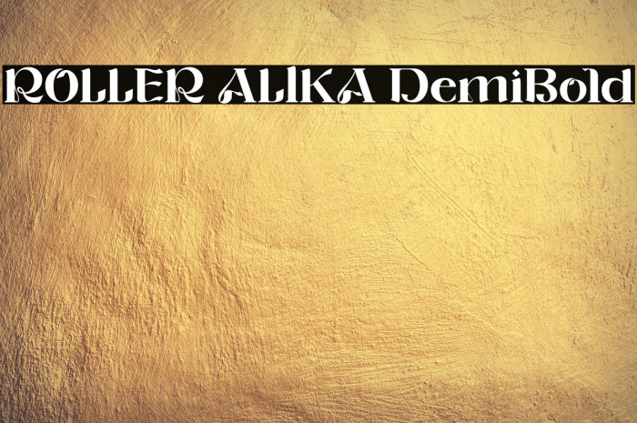 ROLLER ALIKA DemiBold Example 3
