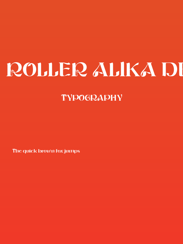 ROLLER ALIKA DemiBold Poster