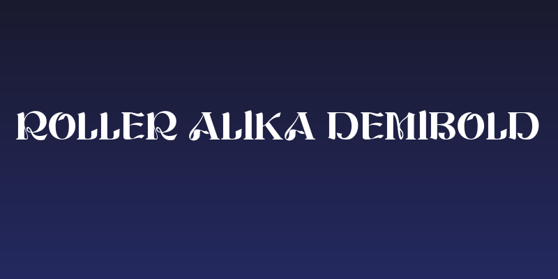 ROLLER ALIKA DemiBold Social Header