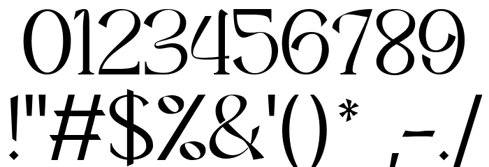 ROLLER ALIKA Light Font OTHER CHARS