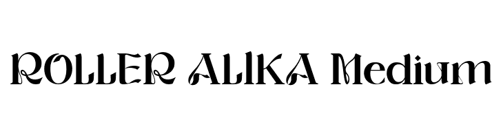 ROLLER ALIKA Medium  font caratteri gratis