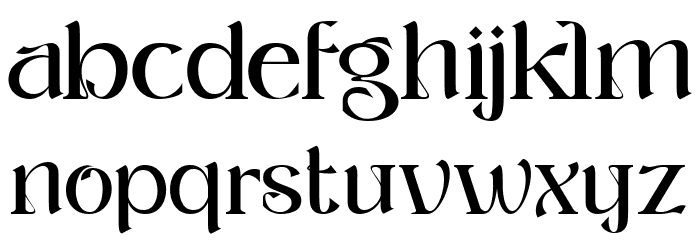ROLLER ALIKA Regular Font LOWERCASE