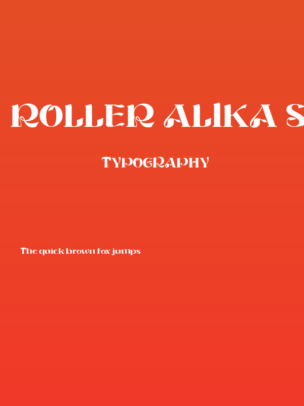 ROLLER ALIKA SemiBold Poster