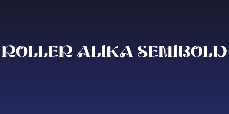 ROLLER ALIKA SemiBold Social Header
