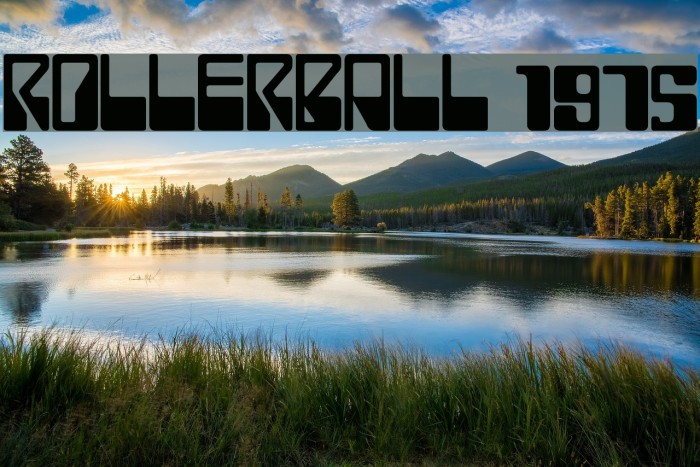 ROLLERBALL 1975 Font examples