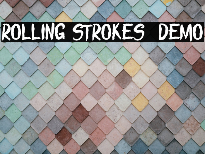 ROLLING STROKES DEMO Font examples