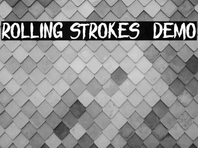 ROLLING STROKES  DEMO Font examples