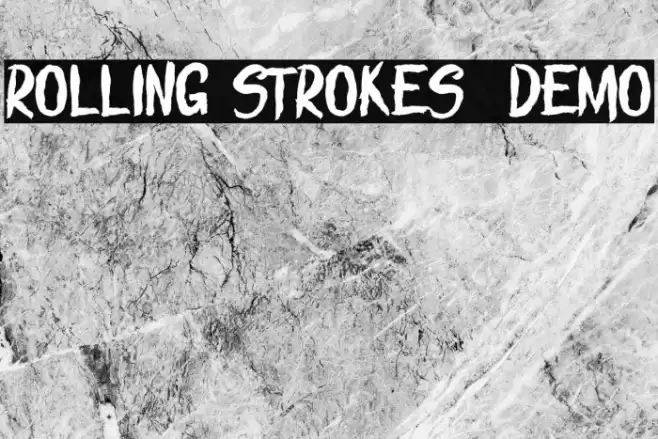 ROLLING STROKES  DEMO Font examples
