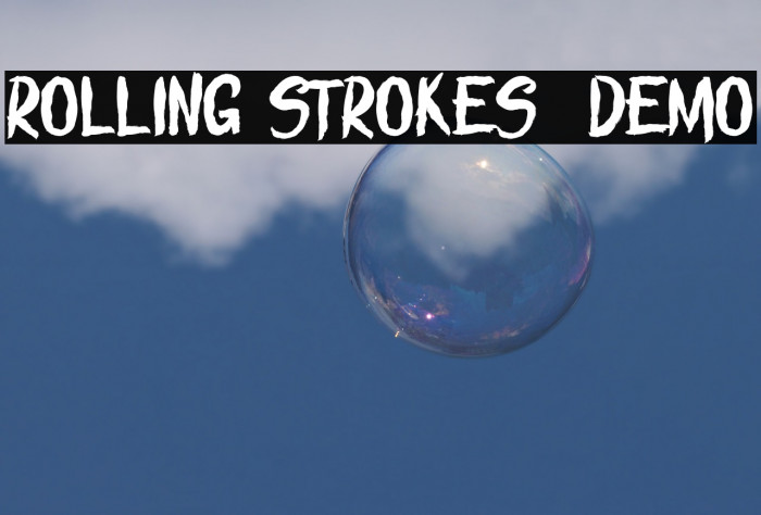 ROLLING STROKES DEMO Font examples