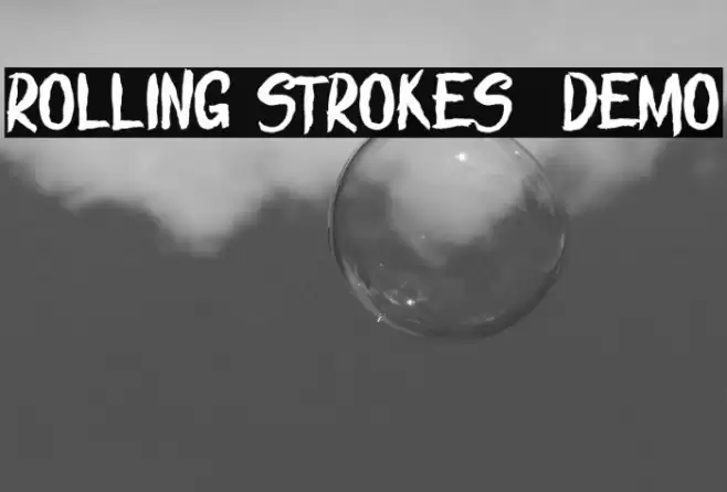 ROLLING STROKES  DEMO Font examples