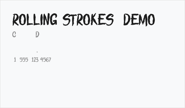 ROLLING STROKES  DEMO Business Card