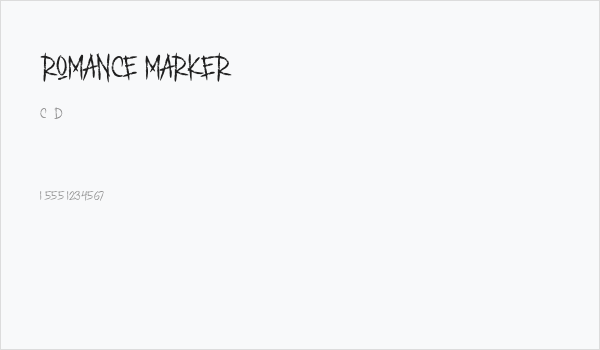 ROMANCE MARKER Business Card