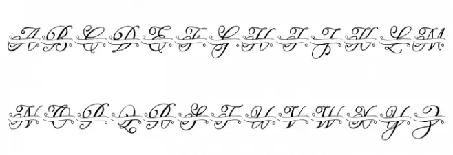 ROMANTIC LOVES MONOGRAM Polices MAJUSCULES