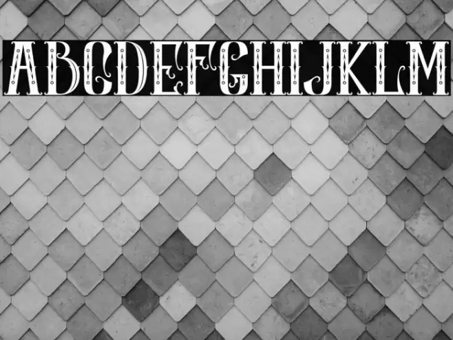 ROMES PALACE3 Font examples