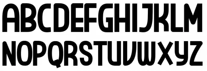 RONALDI GUJE Schriftart Groß