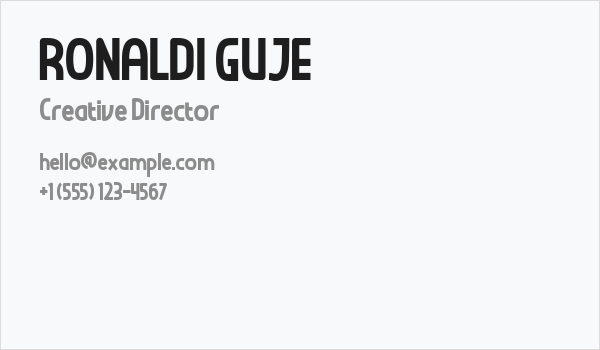 RONALDI GUJE Business Card