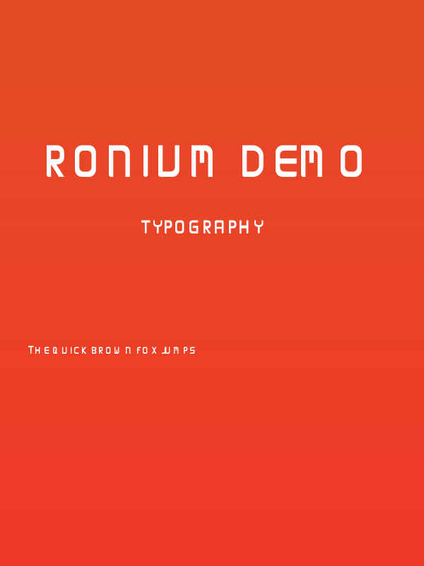 RONIUM Demo Poster