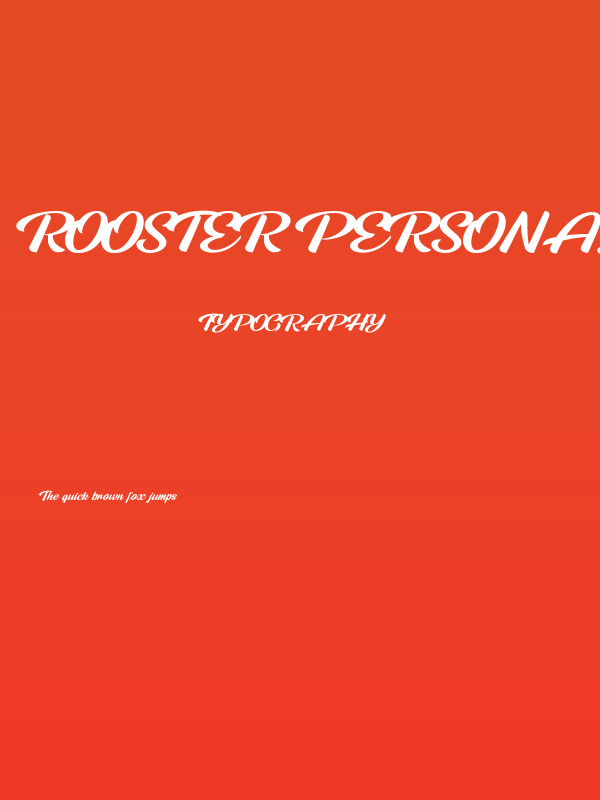 ROOSTER PERSONAL USE Poster