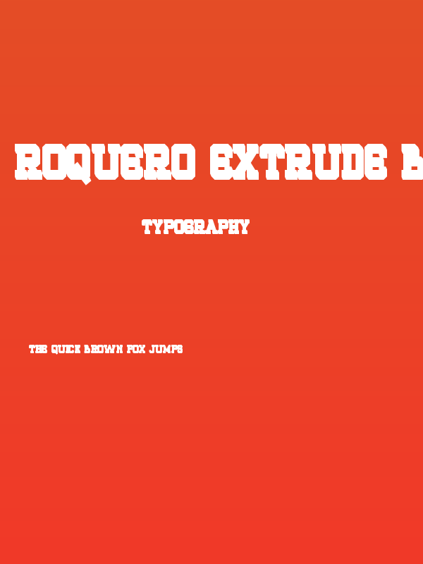 ROQUERO Extrude Bold Poster