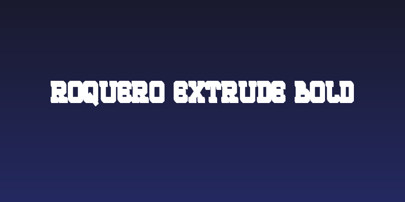ROQUERO Extrude Bold Social Header