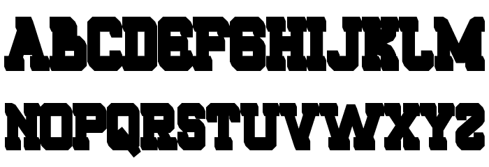 ROQUERO Extrude Bold Font LOWERCASE