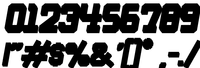 ROQUERO Extrude Italic Bold Italic Font OTHER CHARS