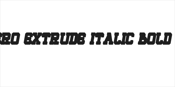 ROQUERO Extrude Italic Bold Italic Logo