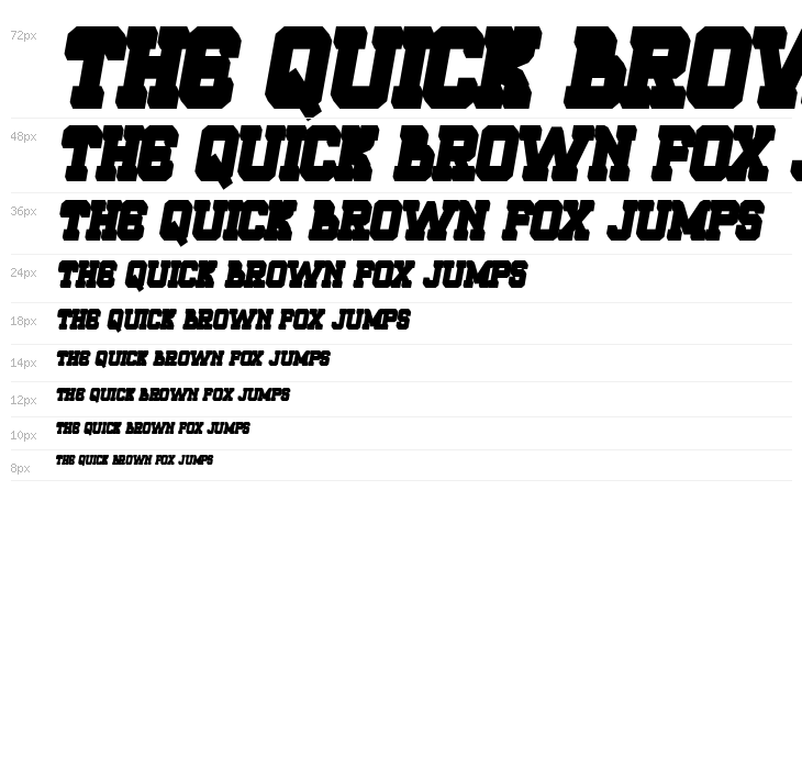 ROQUERO Extrude Italic Bold Italic Waterfall