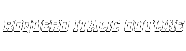 ROQUERO Italic Outline  Frei Schriftart Herunterladen
