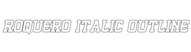 ROQUERO Italic Outline  les polices de caractères gratuit tlcharger