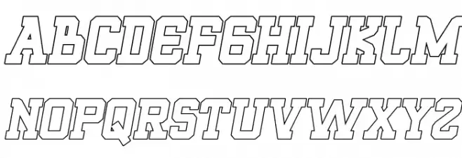 ROQUERO Italic Outline Polices MAJUSCULES